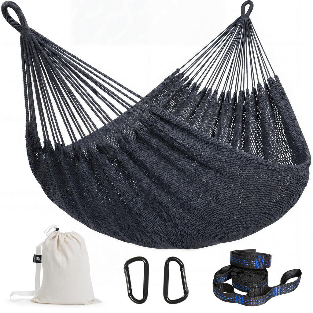 SUNCREAT Hammocks Backyard Rope Hammock, Brown