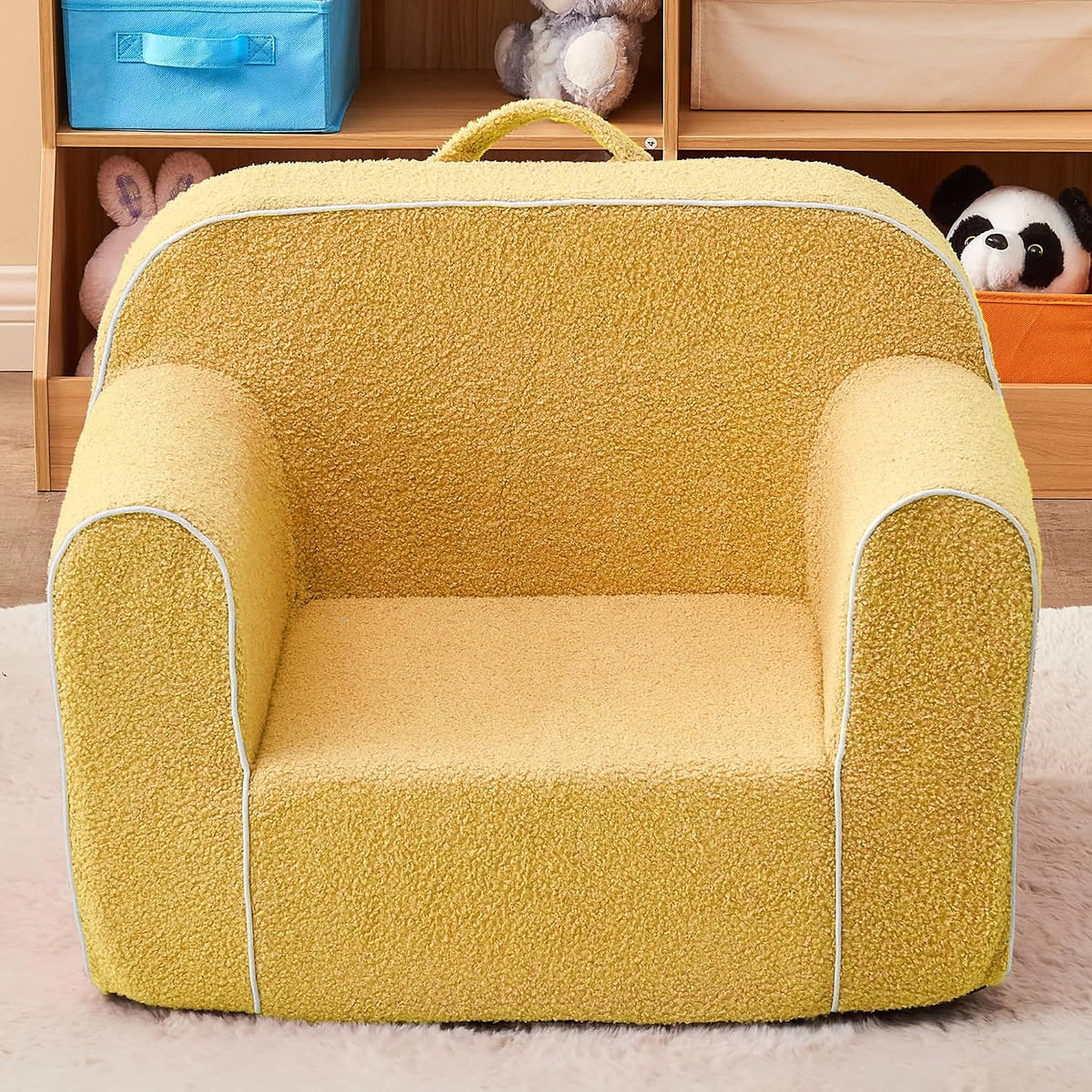 DAICO Kids Bean Bag Chair with Armrests & Side Pocket for 3-6 Years Old