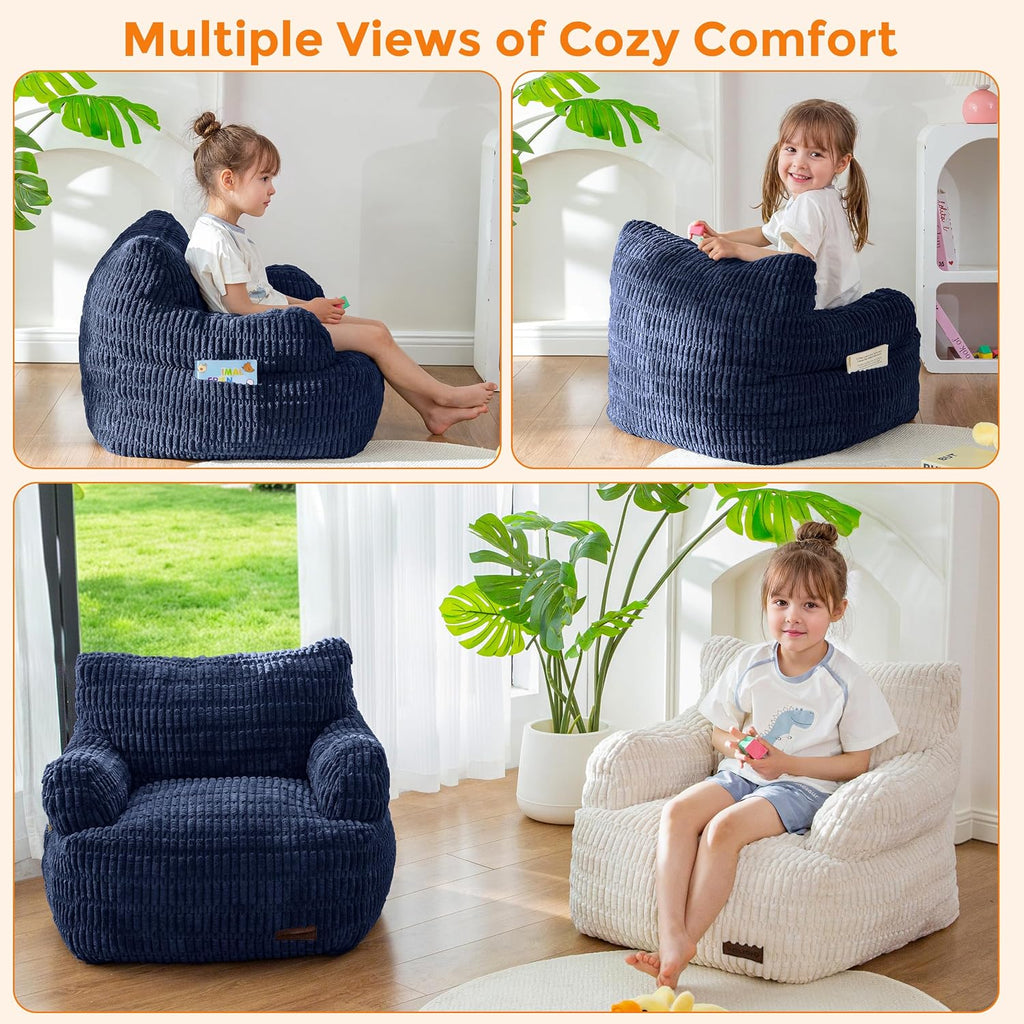MAXYOYO Kids Bean Bag Chair, Comfy Bean Bag Sofa with Filler