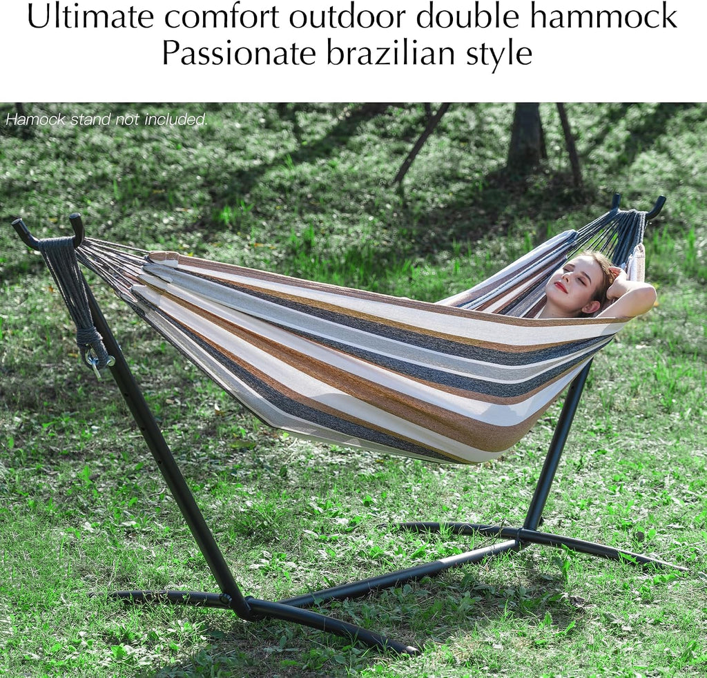PNAEUT Double Hammock for Outside, Replacement for Stand, Tree Hammock
