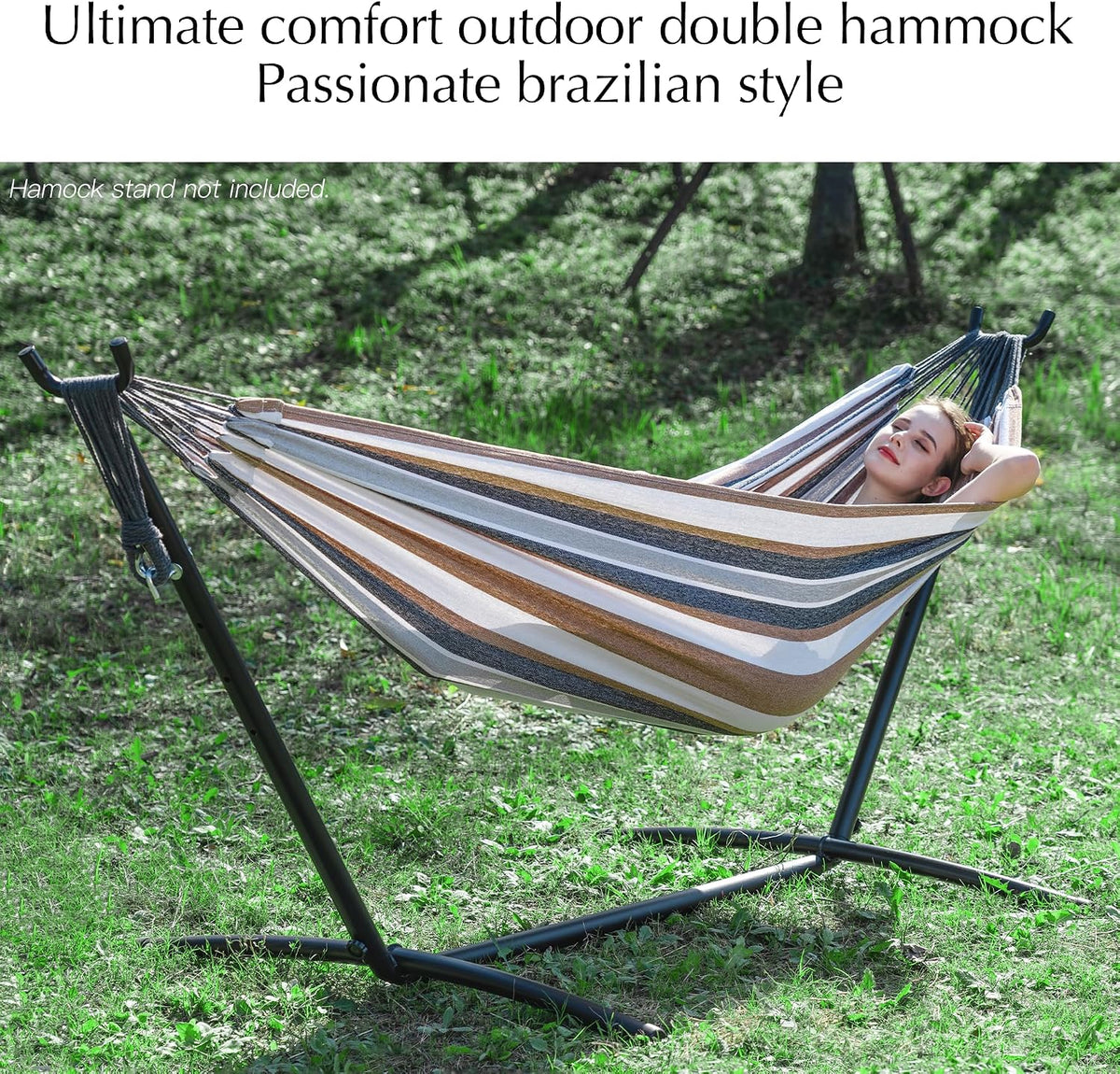 PNAEUT Double Hammock for Outside, Replacement for Stand, Tree Hammock