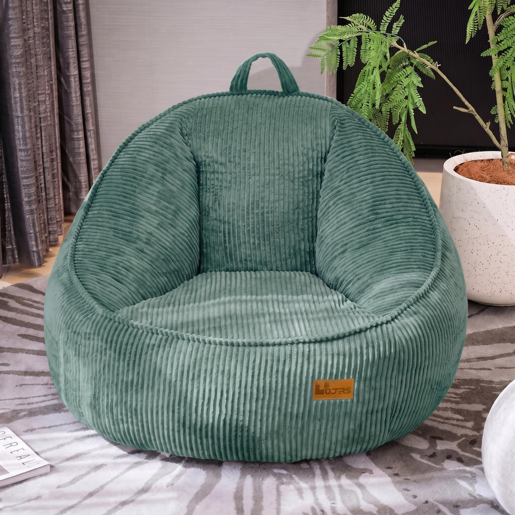 Bean Bag Chair, Cozy Fluffy Beanbag Chairs with Filler for Teens and Kids, Floor Lazy Sofa for Living Room Gaming & Reading (S-Darkgrey)