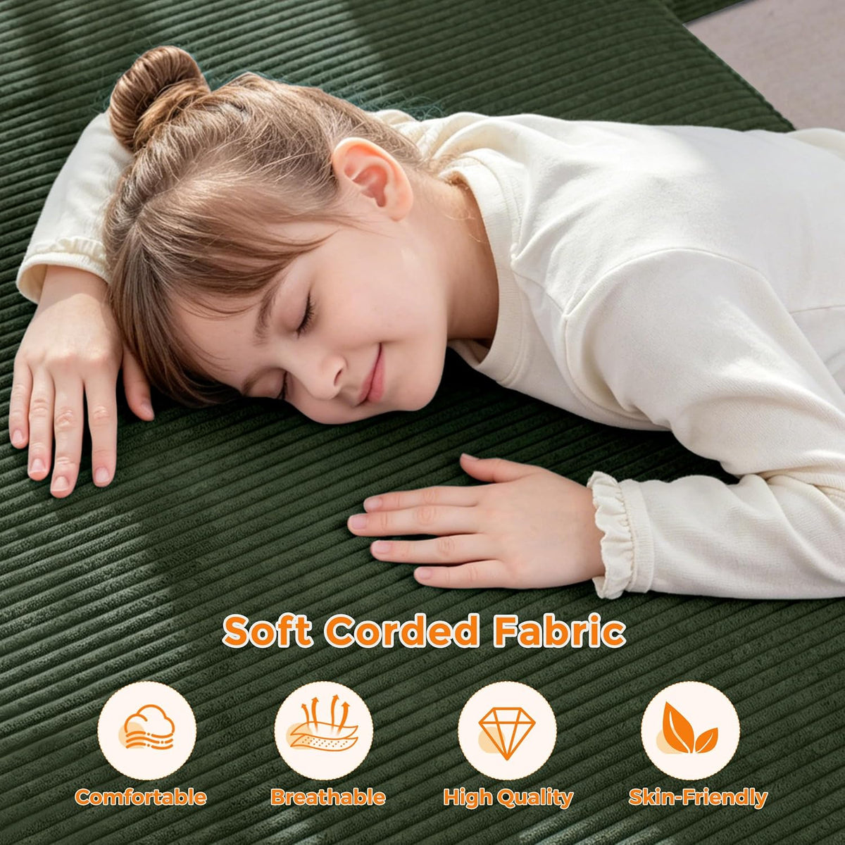 MAXYOYO Convertible Sofa Bed for Boys and Girls, Floor Kids Bean Bag Chair