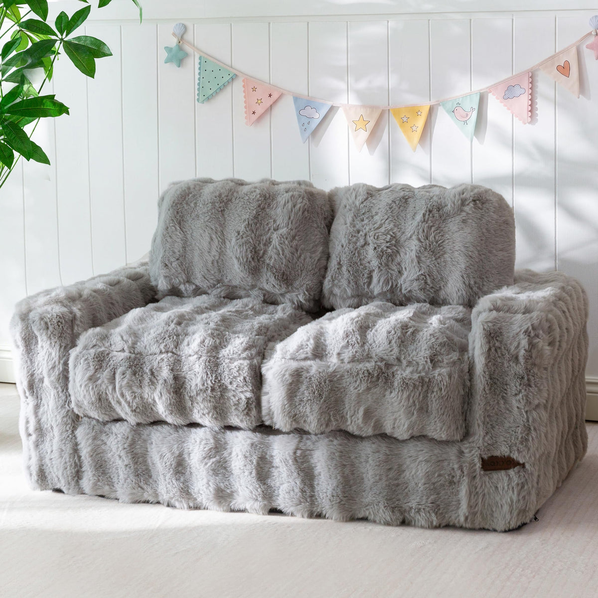 MAXYOYO Kids Bean Bag Chair, Comfy Upholstered Bean Bag Sofa with Filler