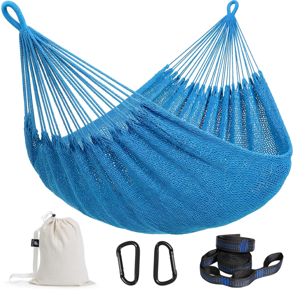 SUNCREAT Hammocks Backyard Rope Hammock, Brown