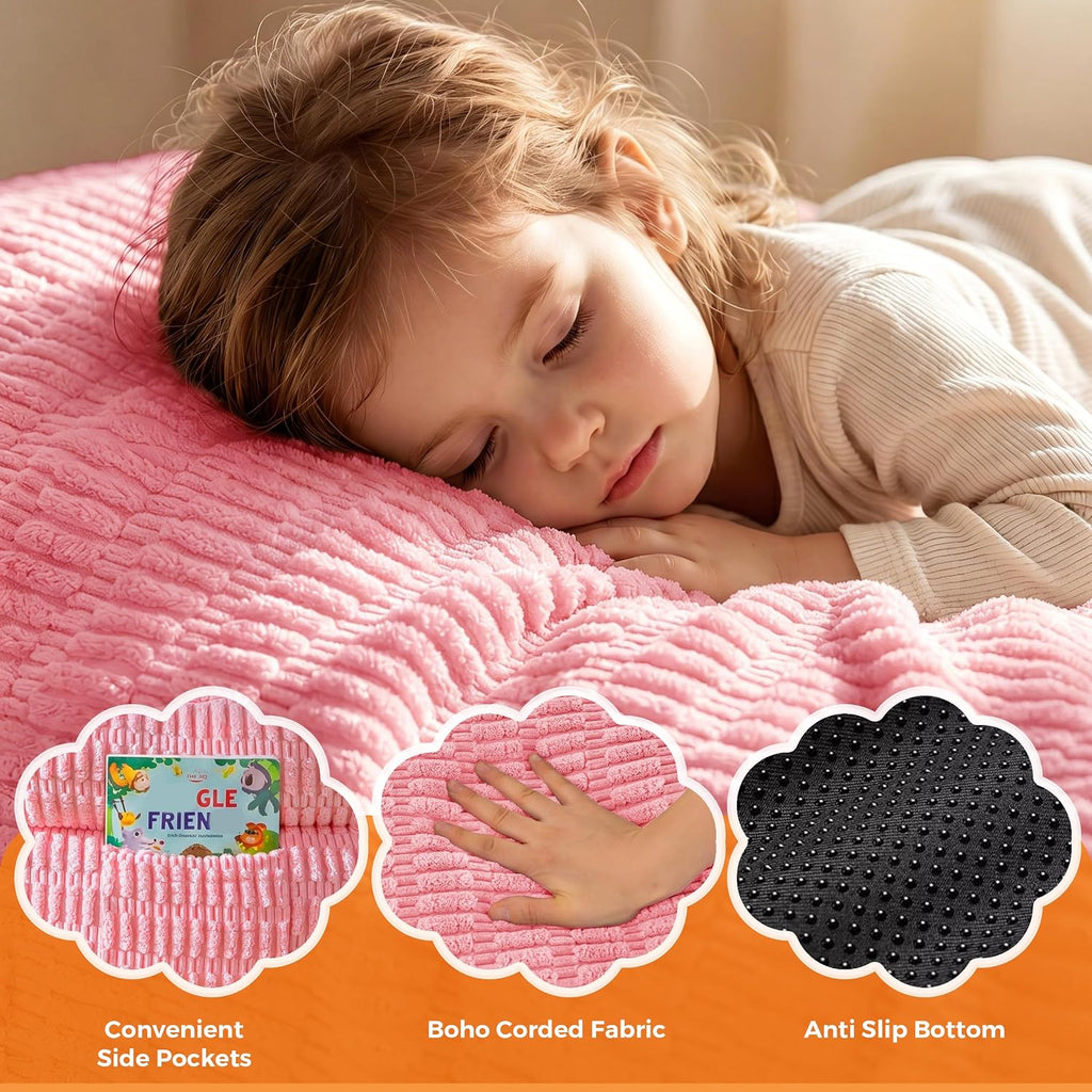 MAXYOYO Kids Bean Bag Chair, Comfy Bean Bag Sofa with Filler