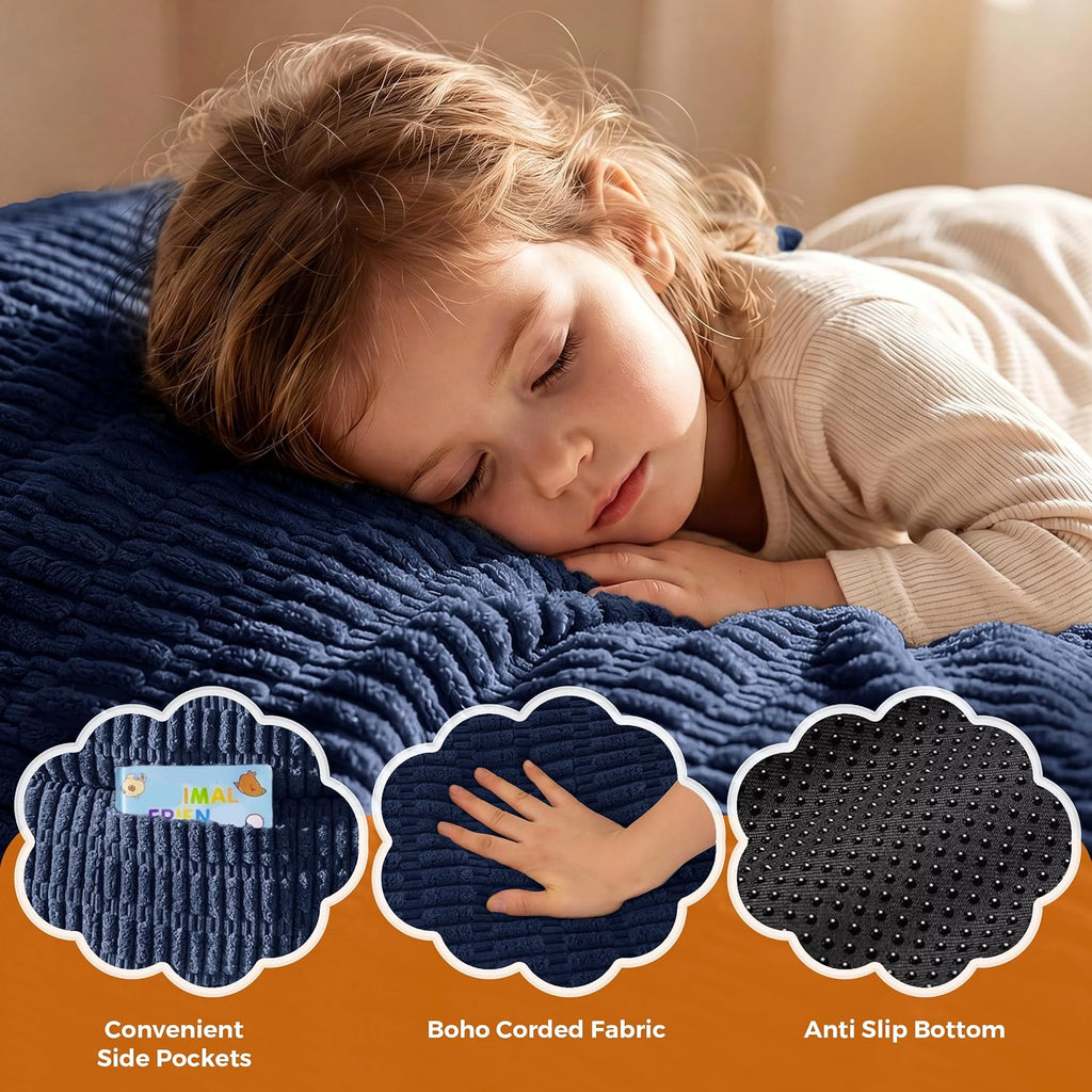 MAXYOYO Kids Bean Bag Chair, Comfy Bean Bag Sofa with Filler