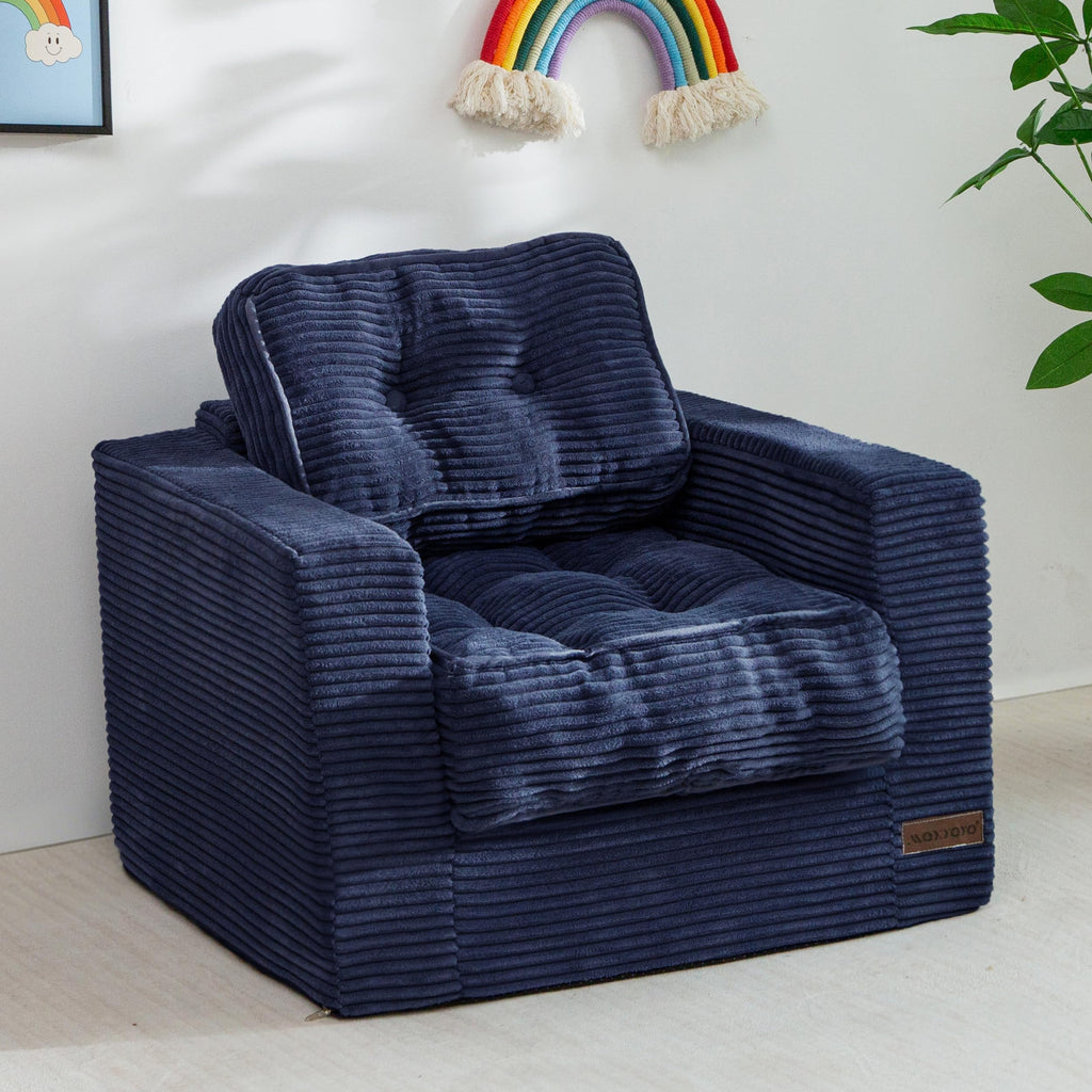 MAXYOYO Kids Bean Bag Chair, Upholstered Bean Bag Sofa Cloud Seat