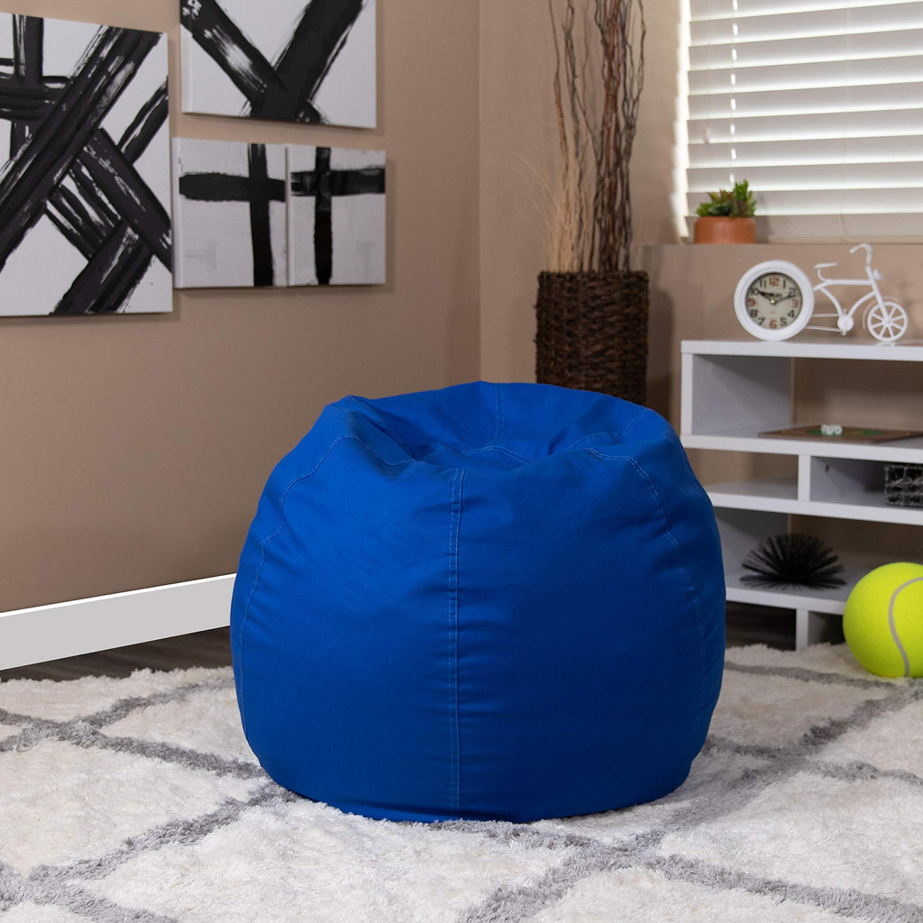 EMMA + OLIVER Gray Small Camouflage Bean Bag Chair
