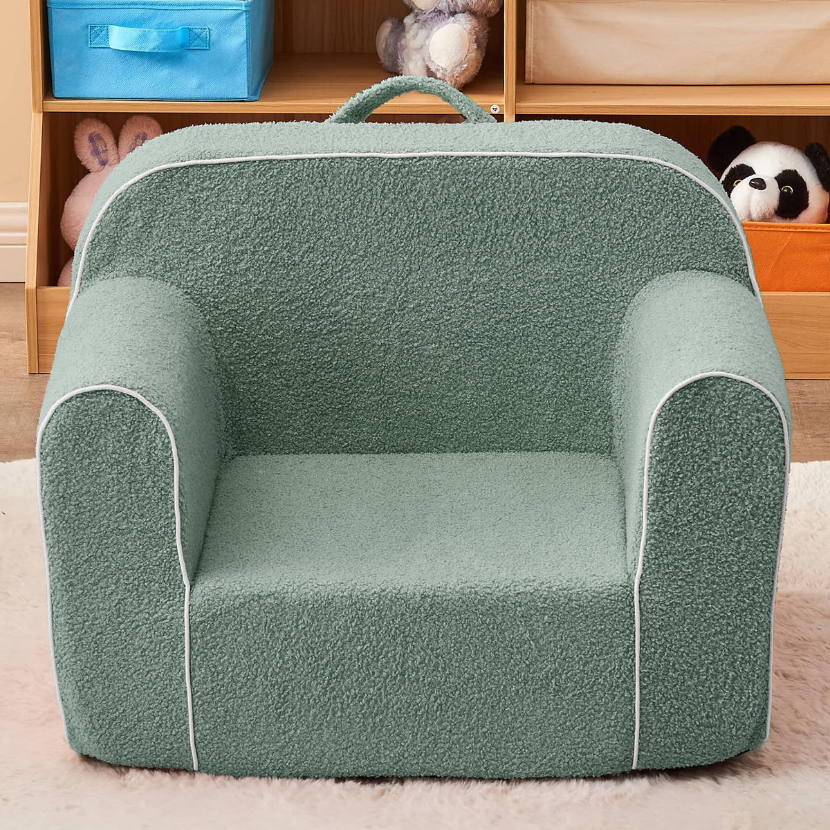 DAICO Kids Bean Bag Chair with Armrests & Side Pocket for 3-6 Years Old