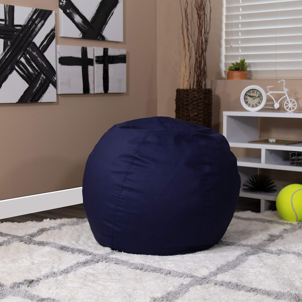EMMA + OLIVER Gray Small Camouflage Bean Bag Chair