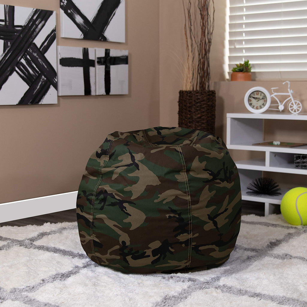 BizChair Small Lavender Dot Refillable Bean Bag Chair for Kids and Teens