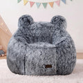MAXYOYO Kids Bean Bag Chair, Cute Design Kids Floor Lounge Sofa, Black