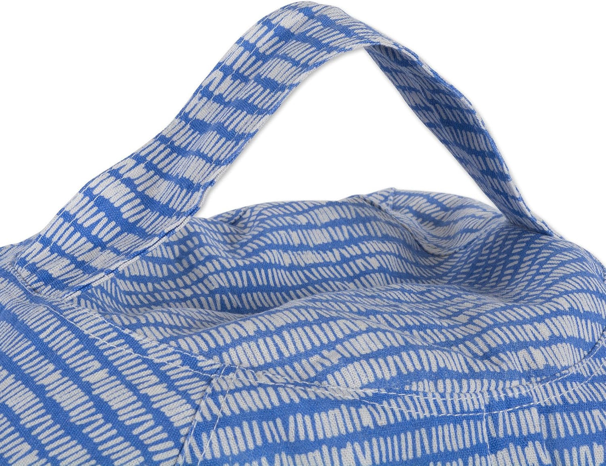 DII Keeping Score Stripes Print, Large Bean Bag Chair Cover for Kids & Stuffed Animal Storage, Bright Blue, One Size