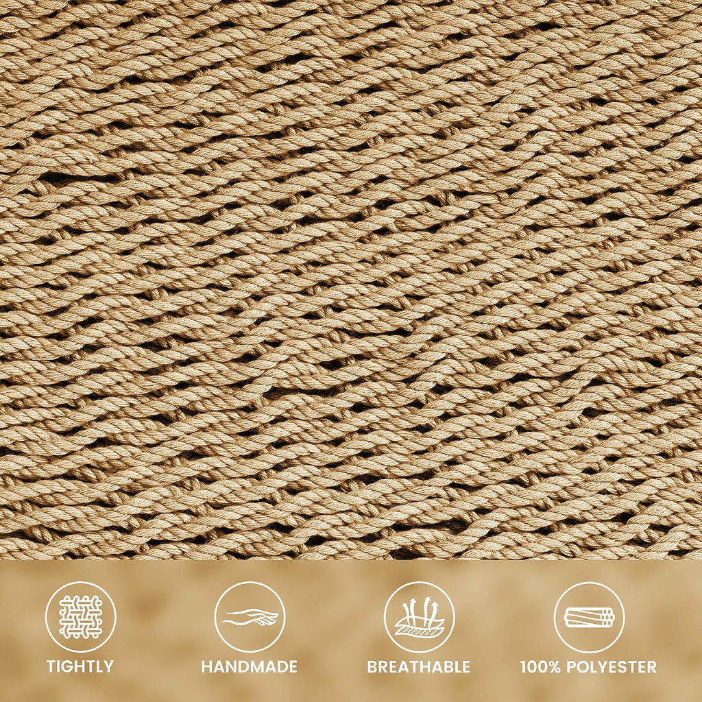 Lazy Daze 2 Person Caribbean Rope Hammock, Handwoven Double Hammock