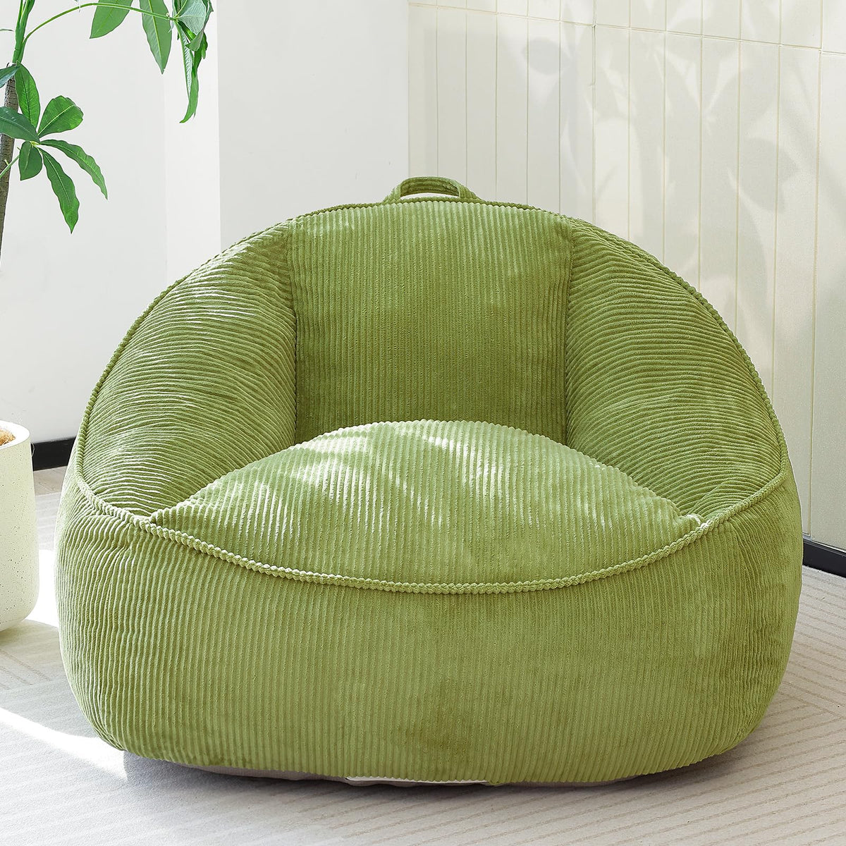 Bean Bag Chair, Cozy Fluffy Beanbag Chairs with Filler for Teens and Kids, Floor Lazy Sofa for Living Room Gaming & Reading (S-Darkgrey)