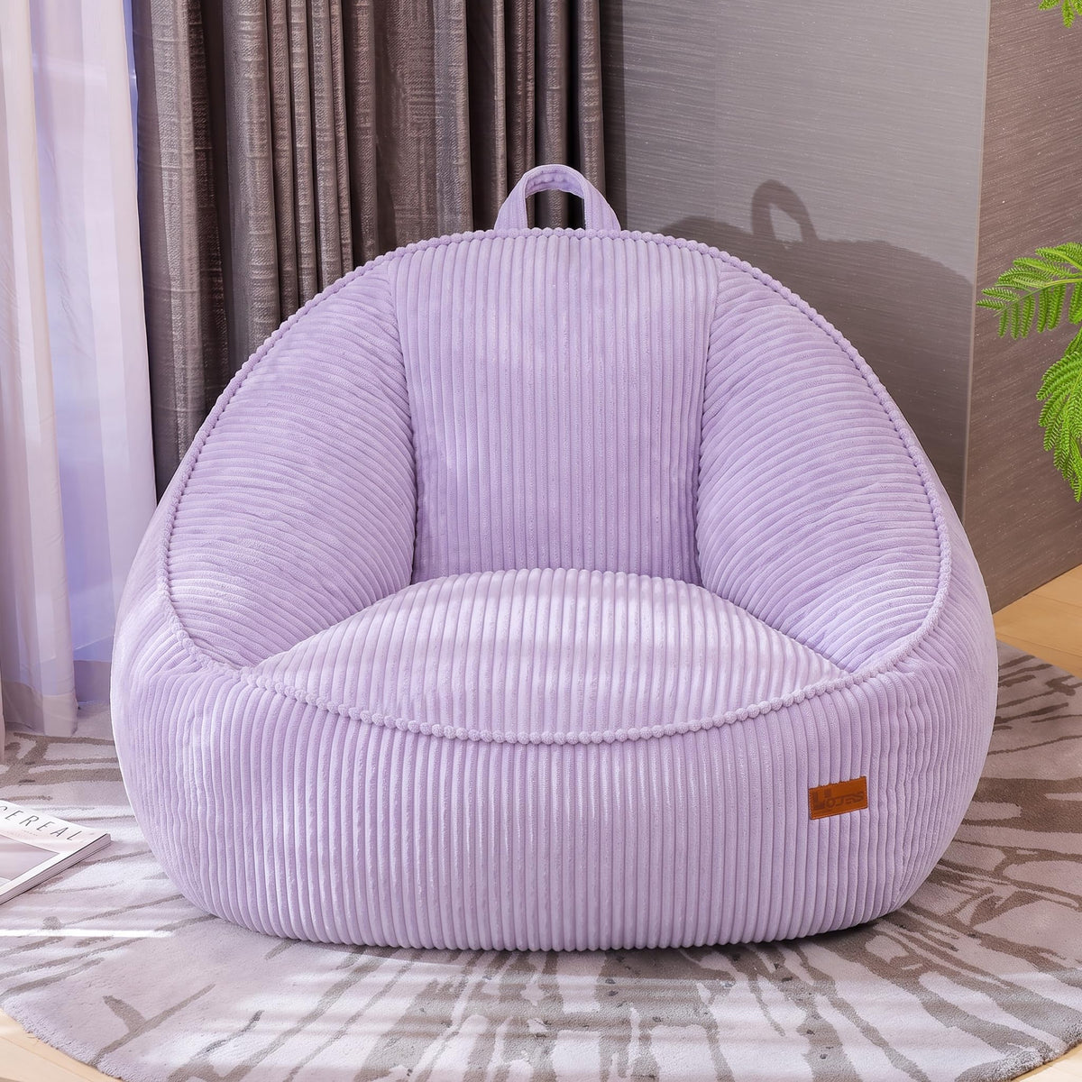 Bean Bag Chair, Cozy Fluffy Beanbag Chairs with Filler for Teens and Kids, Floor Lazy Sofa for Living Room Gaming & Reading (S-Darkgrey)